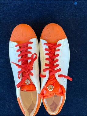 Moncler White & Orange Sneakers